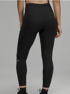 Lululemon fast and free High-Waist Athletic Leggings sz 10 pockets 7/8 length